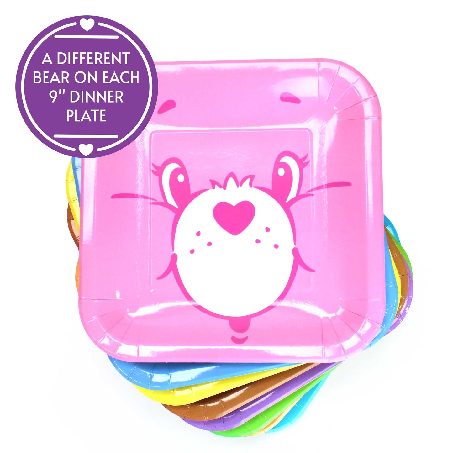 Care Bears Dinner Plates 9" (x8u)