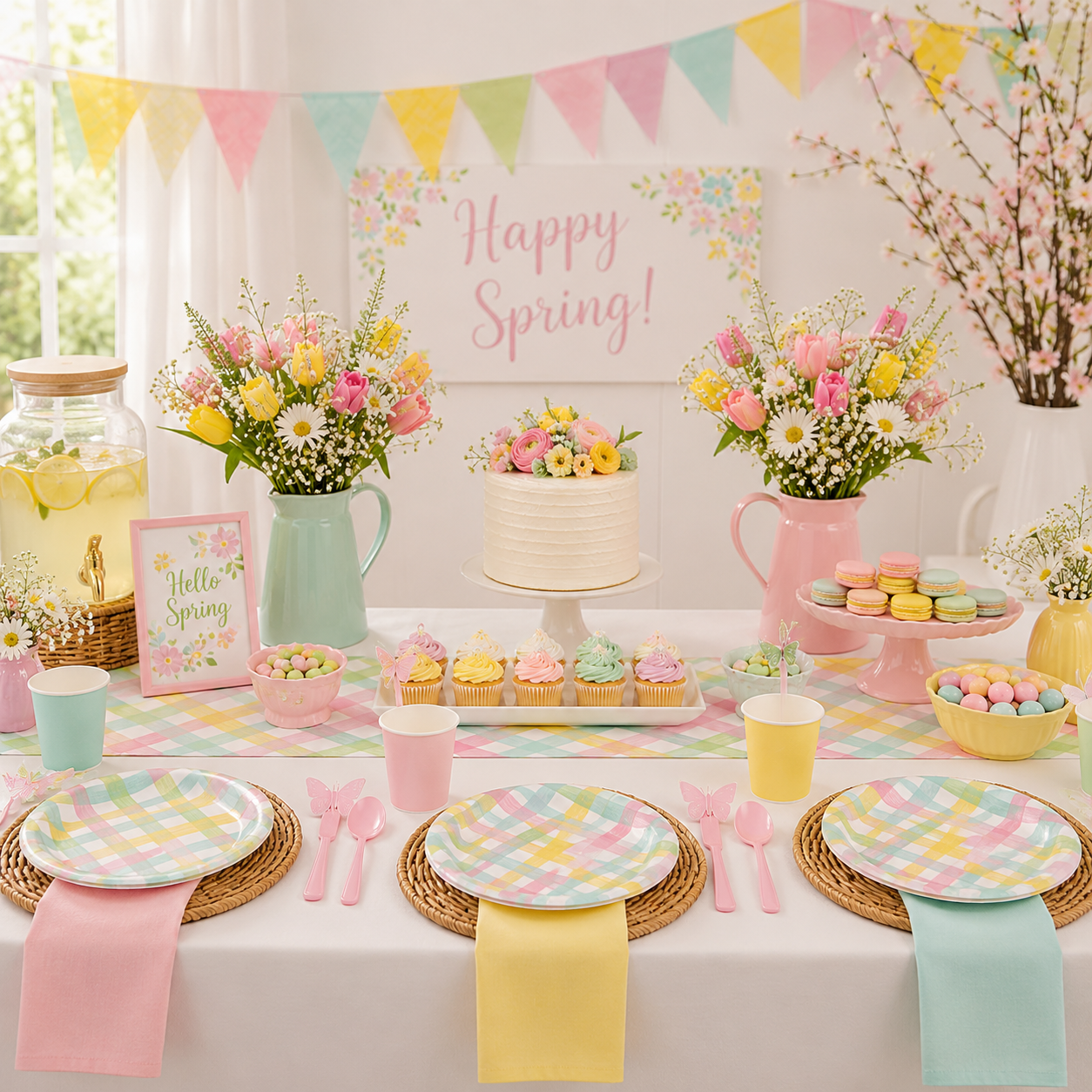 Spring Fun 7" Round Plates (x8u)