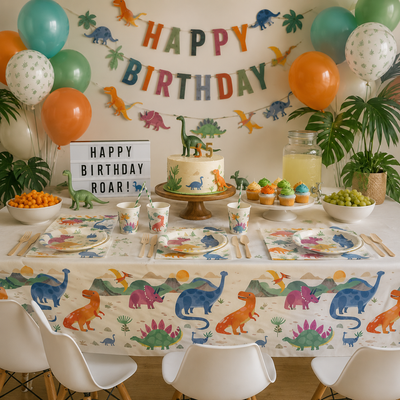 Diggin' Dinos Plastic Tablecover (x1u)