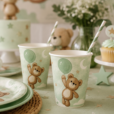 Osito Teddy Bear Vasos 9oz (x10u)