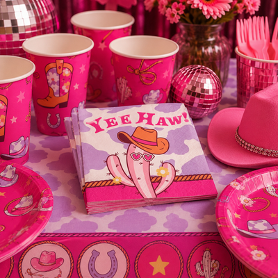 Disco Country Cowgirl Beverage Napkins (x16u)