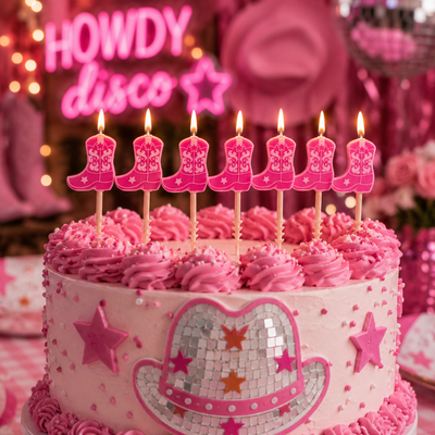 Disco Country Boot Pick Candles (x6u)