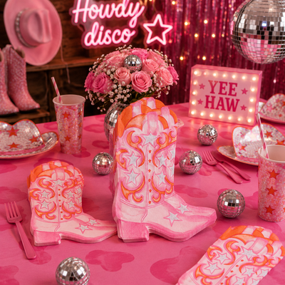Disco Country Boot Shape Napkins (x16u)