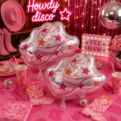Disco Country Cowboy Hat Foil Balloon 13" (x1u)