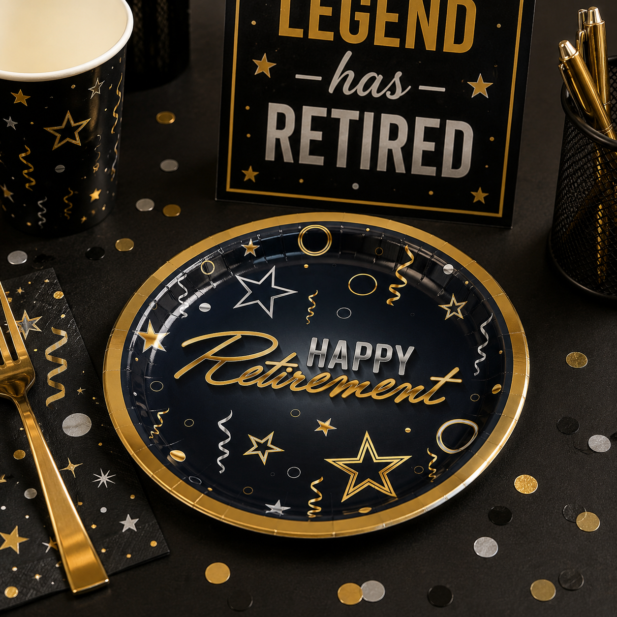 Happy Retirement Plates 7" (x8u)
