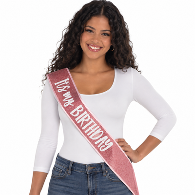 Blush Birthday Deluxe Sash (x1u)
