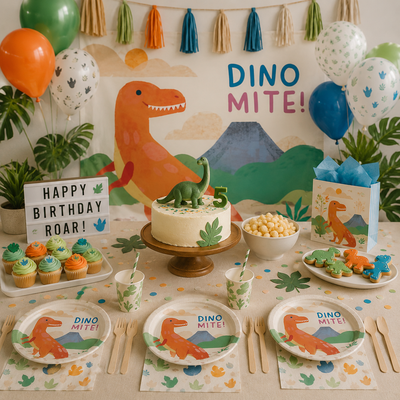 Diggin' Dinos 7" Plates (x8u)