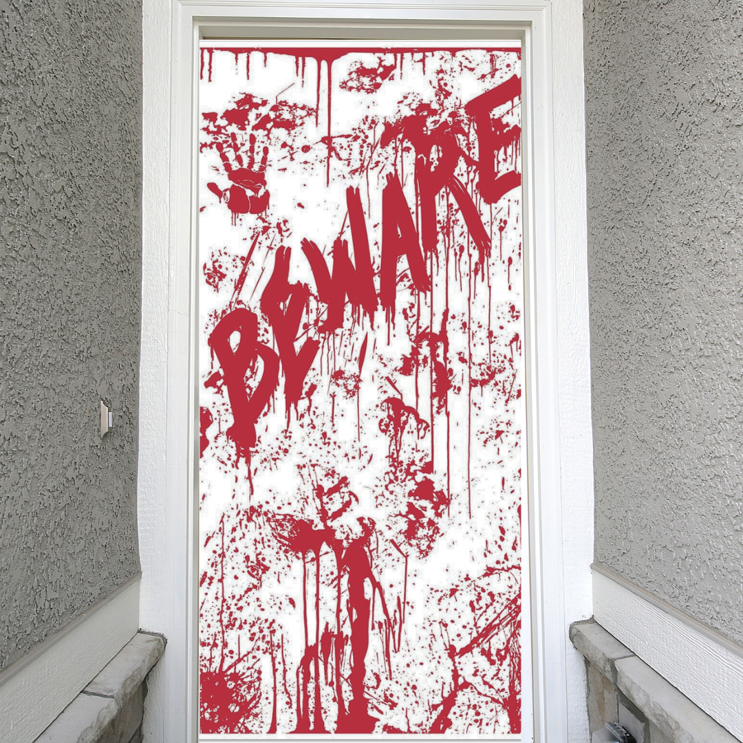 Halloween Bloody Door Cover 30"x5' (x1u)