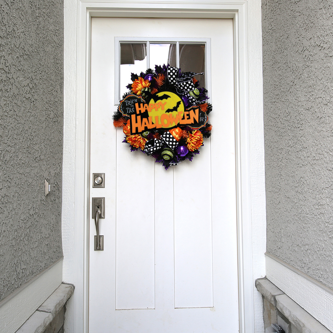 Hanging Felt Happy Halloween Sign