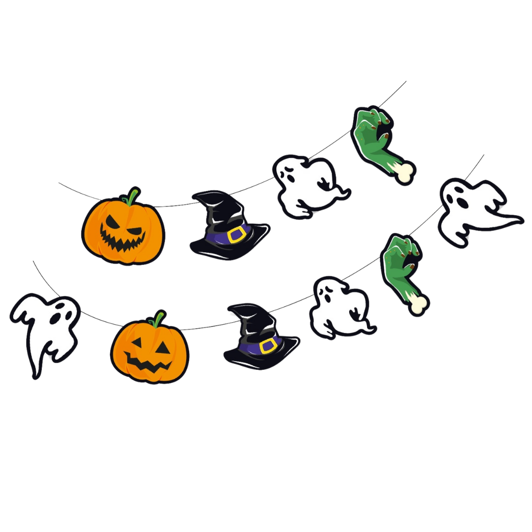 Banderin Figuras Halloween Calabaza (x1u)