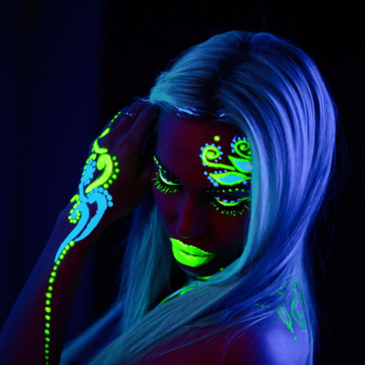 Glow in the Dark Cream Makeup