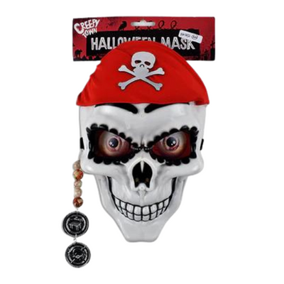 Máscara de Calavera Pirata (9.5” x 6.5”)