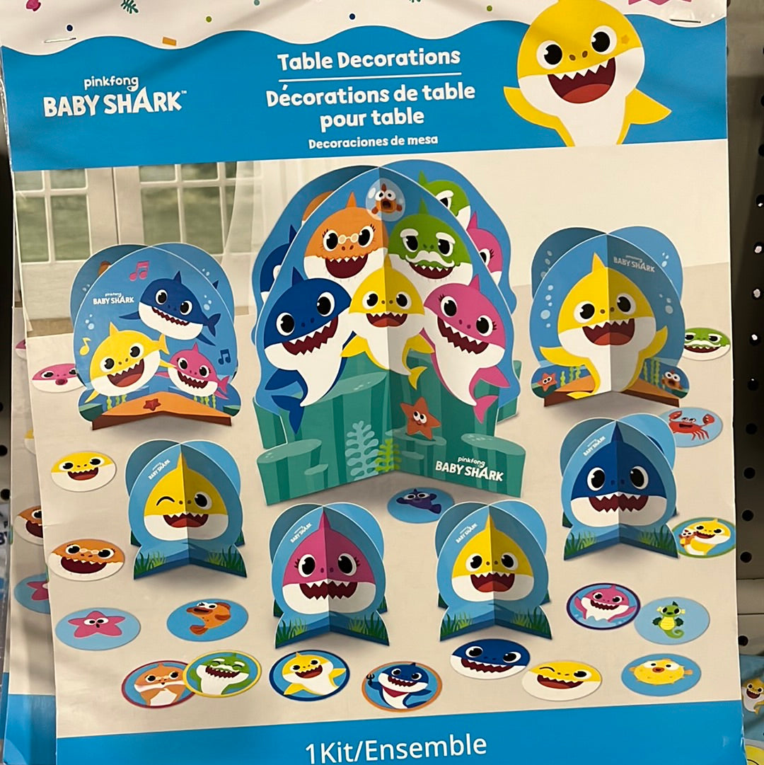 Kit Decoracion de Mesa Baby Shark