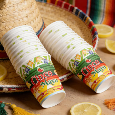 Vasos Mexico Cinco de Mayo (x10u)