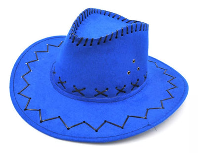 Sombrero Cowboy Terciopelo 25cm (x1u)
