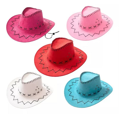 Sombrero Cowboy Terciopelo 25cm (x1u)