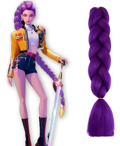 Kpop Peluca Trenza Violeta Rumi (x1u) - Small
