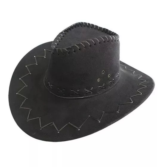 Sombrero Cowboy Terciopelo 25cm (x1u)