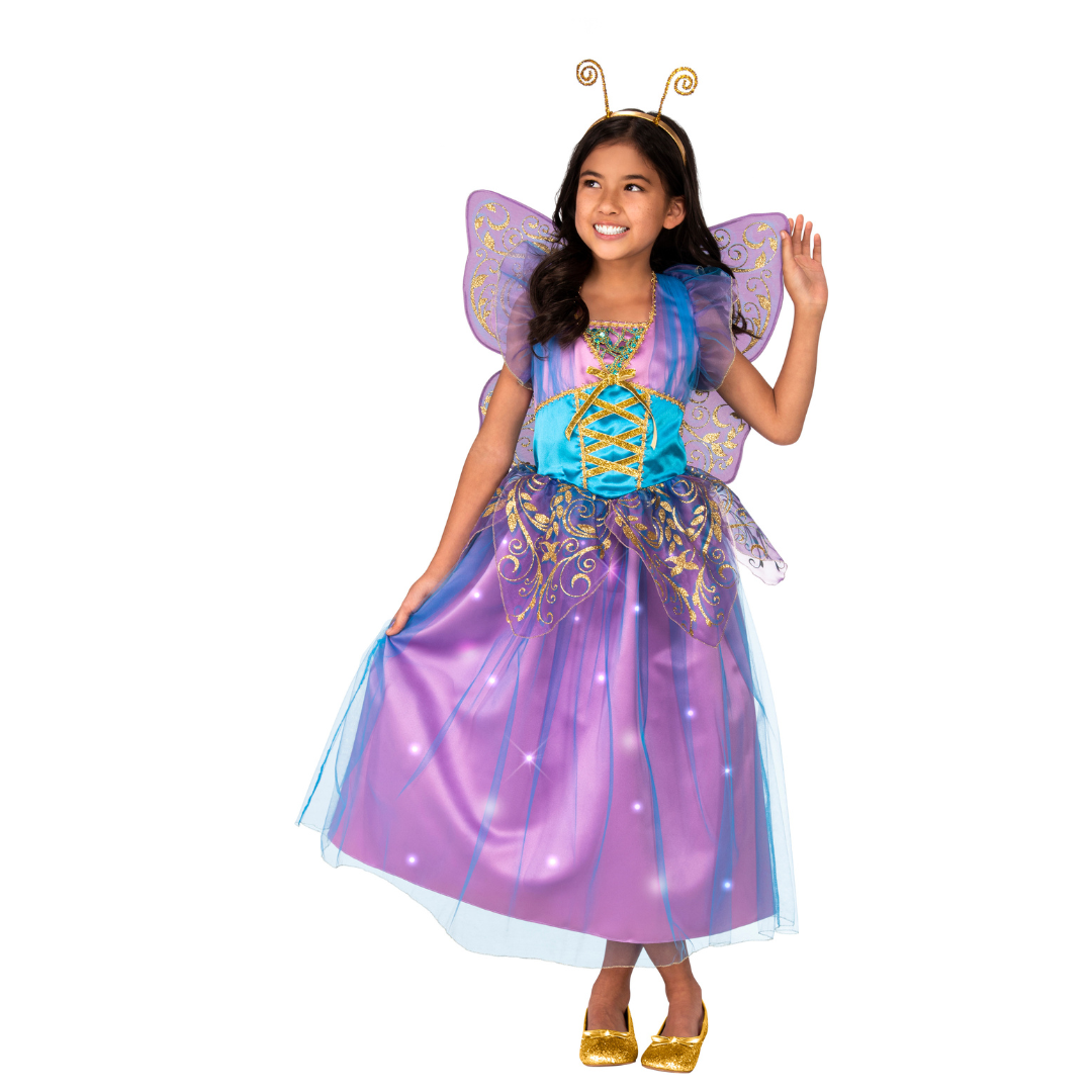 Light Up Purple Fairy Kids Costume