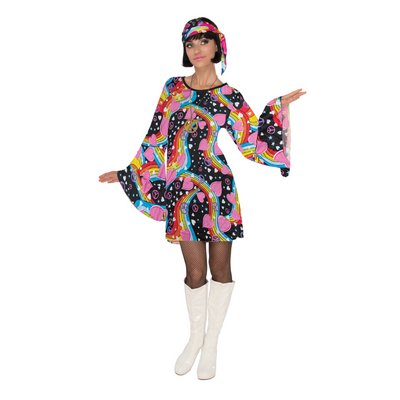 Hippie Retro Vintage Gogo Woman Adult Costume