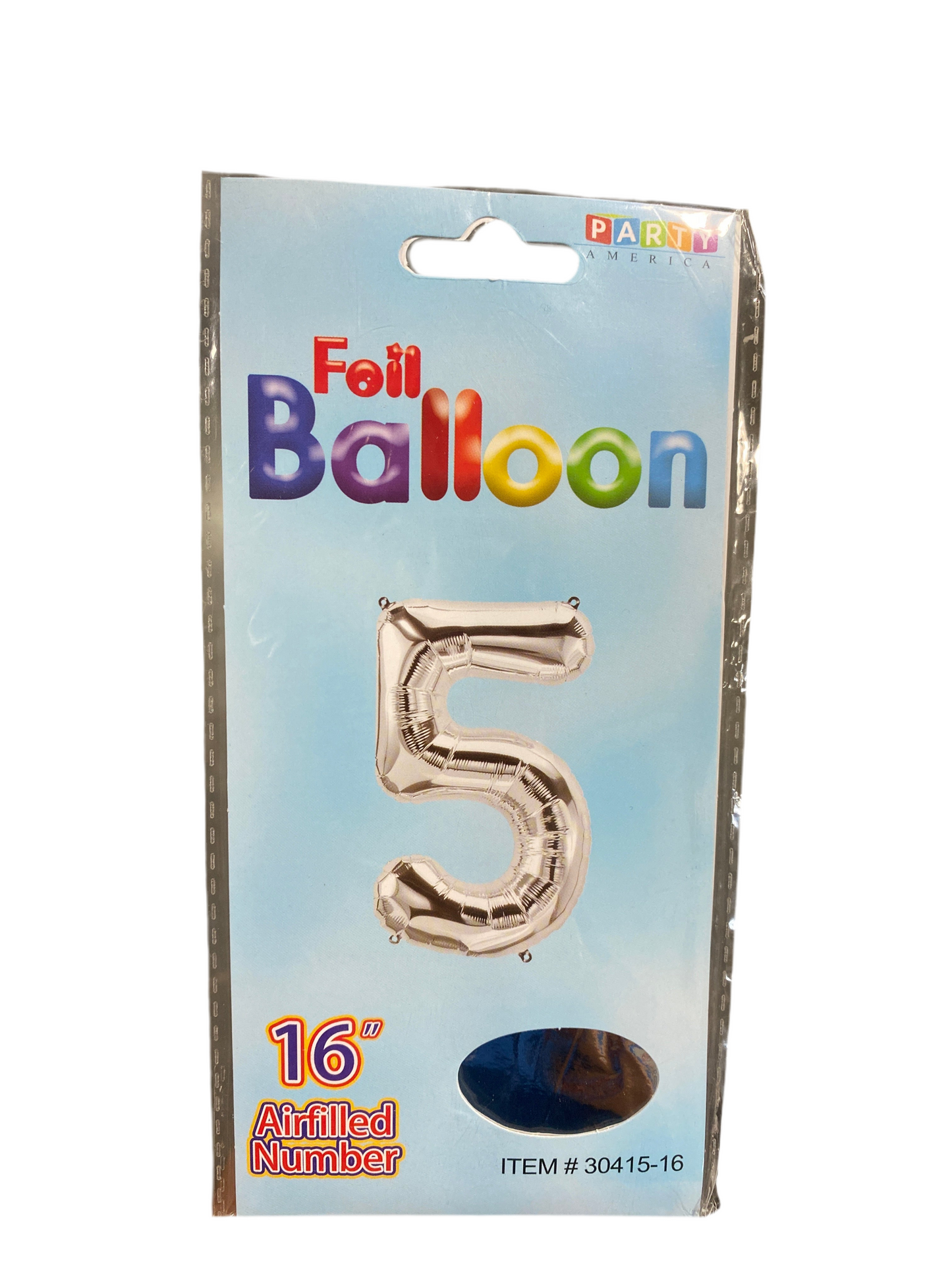 Foil Balloon 16” Silver Party America - Letra y Número