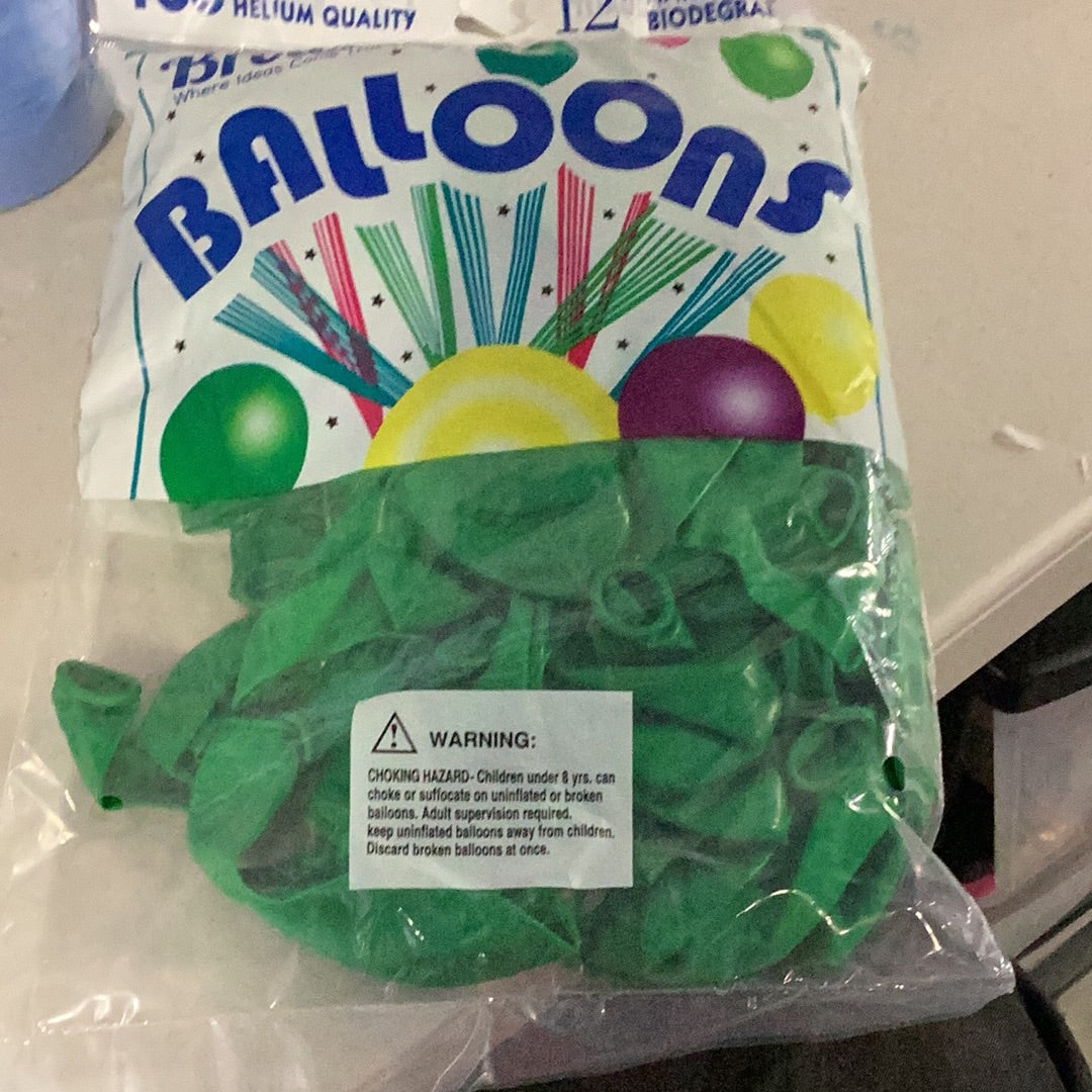 Globo 12” x 100PC Dark Green