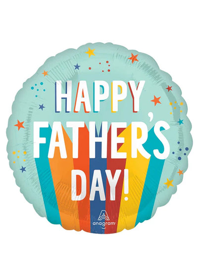 Happy Fathers Day Rainbow Foil Balloon 18”