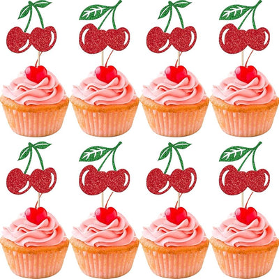 Cherry Cupcake Toppers (x24u)