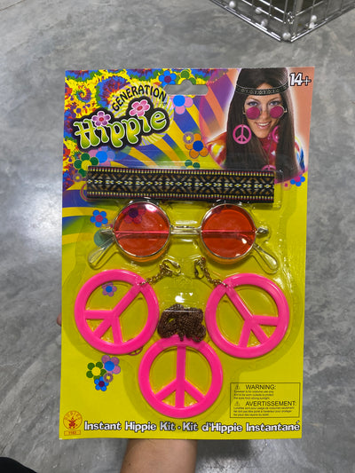 Hippie Retro Vintage Accessory Kit Female