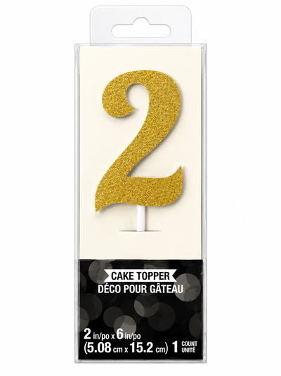 Number Cake Topper Gold