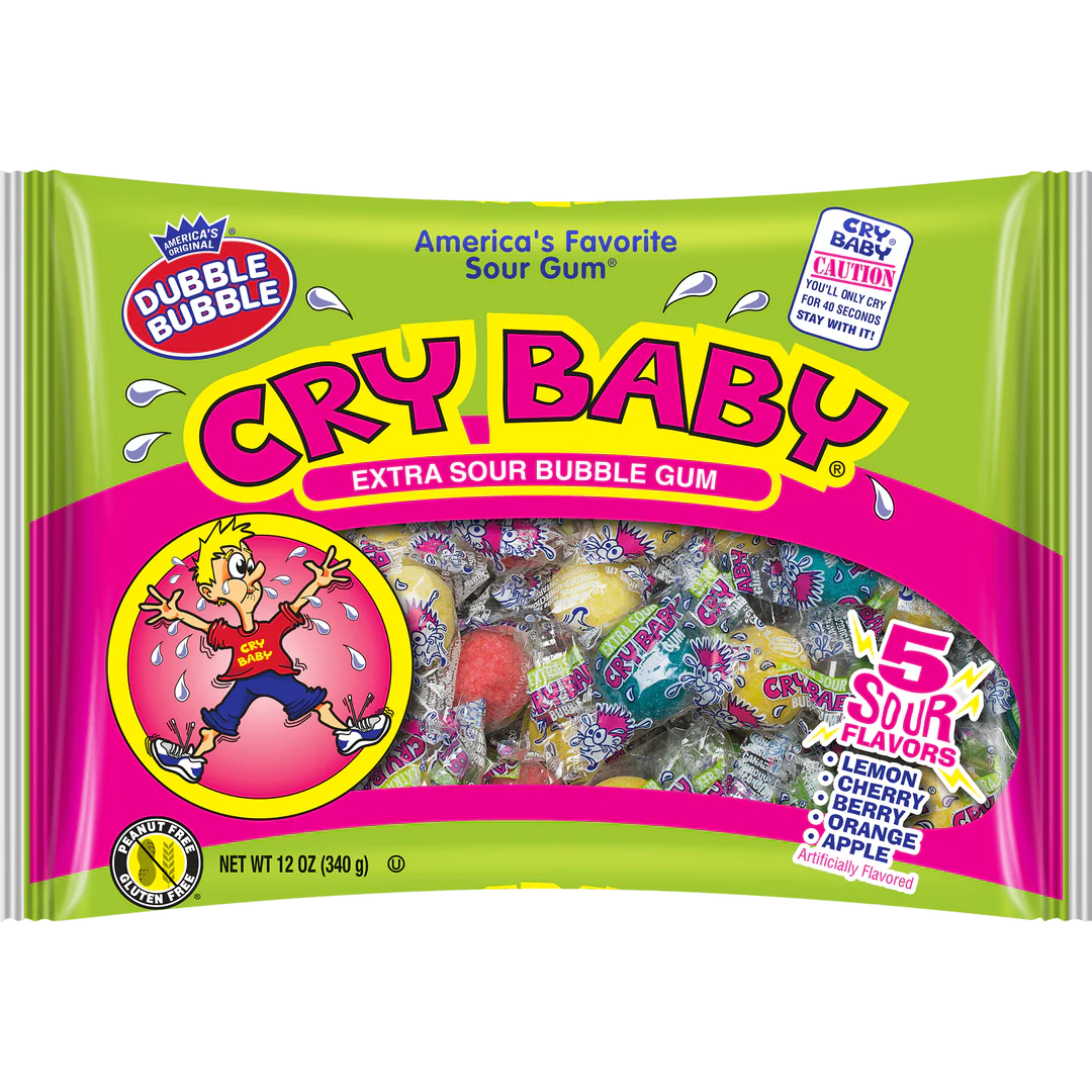 Cry Baby Sour Gum Candy 8.4oz