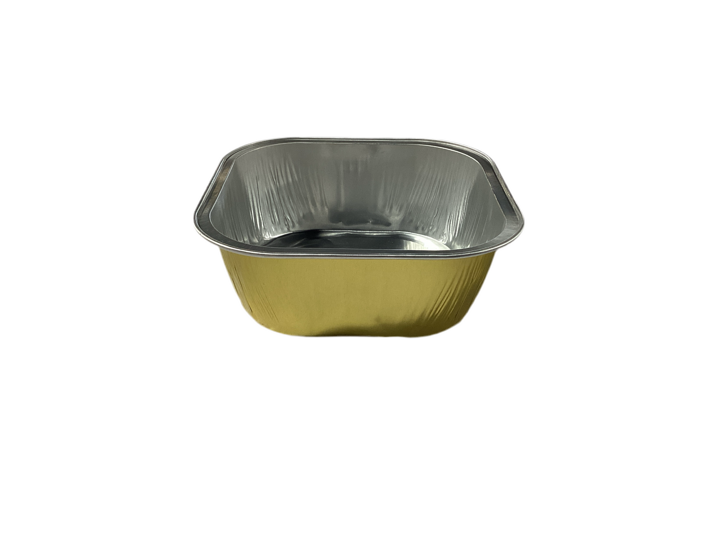 Bowl Aluminio Cuadrado Gold con tapa