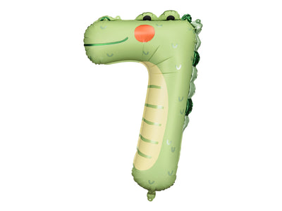 FOIL BALLOON NUMBER "7" CROCODILLE (56X85CM)
