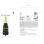 Bottle Happy New Year Black Foil Balloon