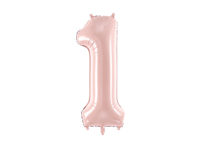 FOIL BALLOON NUMBER "1" LIGHT PINK (72CM)