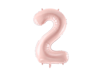 FOIL BALLOON NUMBER "2" LIGHT PINK (72CM)