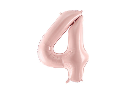 Foil Balloon Number "4" Light Pink 28”