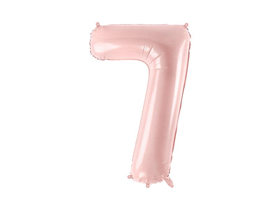 FOIL BALLOON NUMBER "7" LIGHT PINK (72CM)