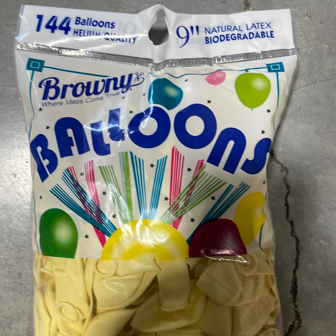 Globo 9” 144pcs - Macaron Yellow