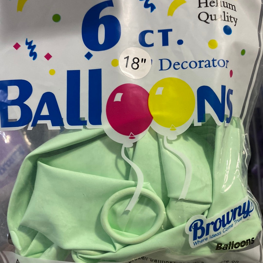 Globo Latex 18" Macaron Green (6u)