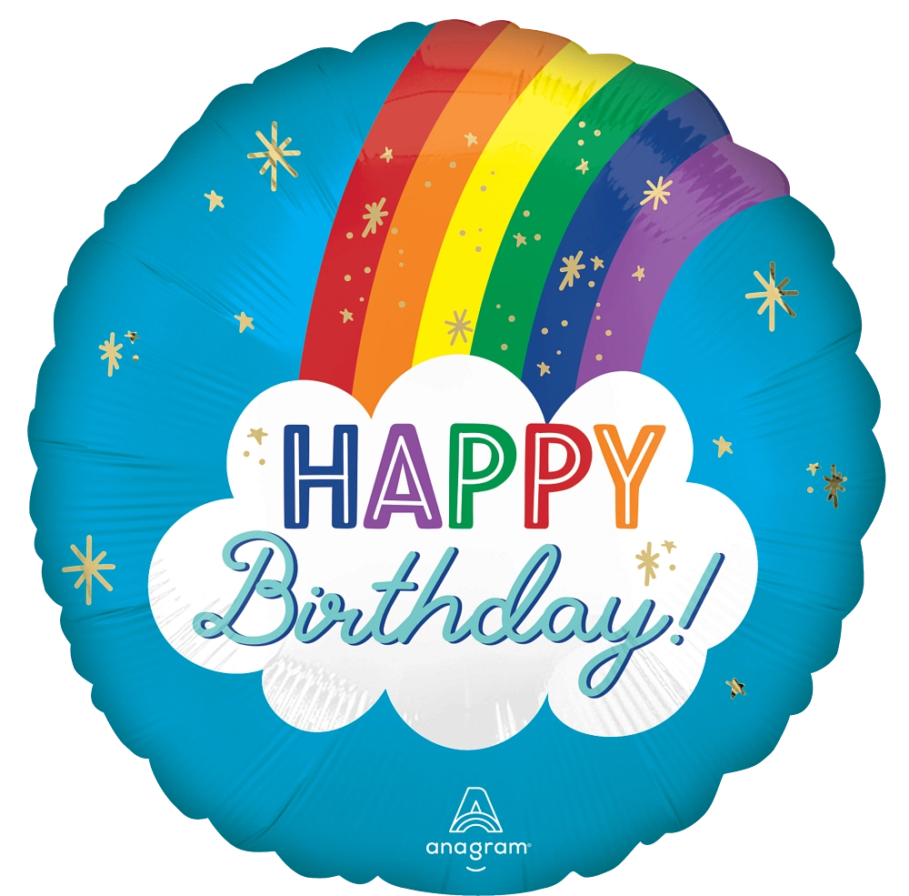 18” Foil Happy Birthday Rainbow