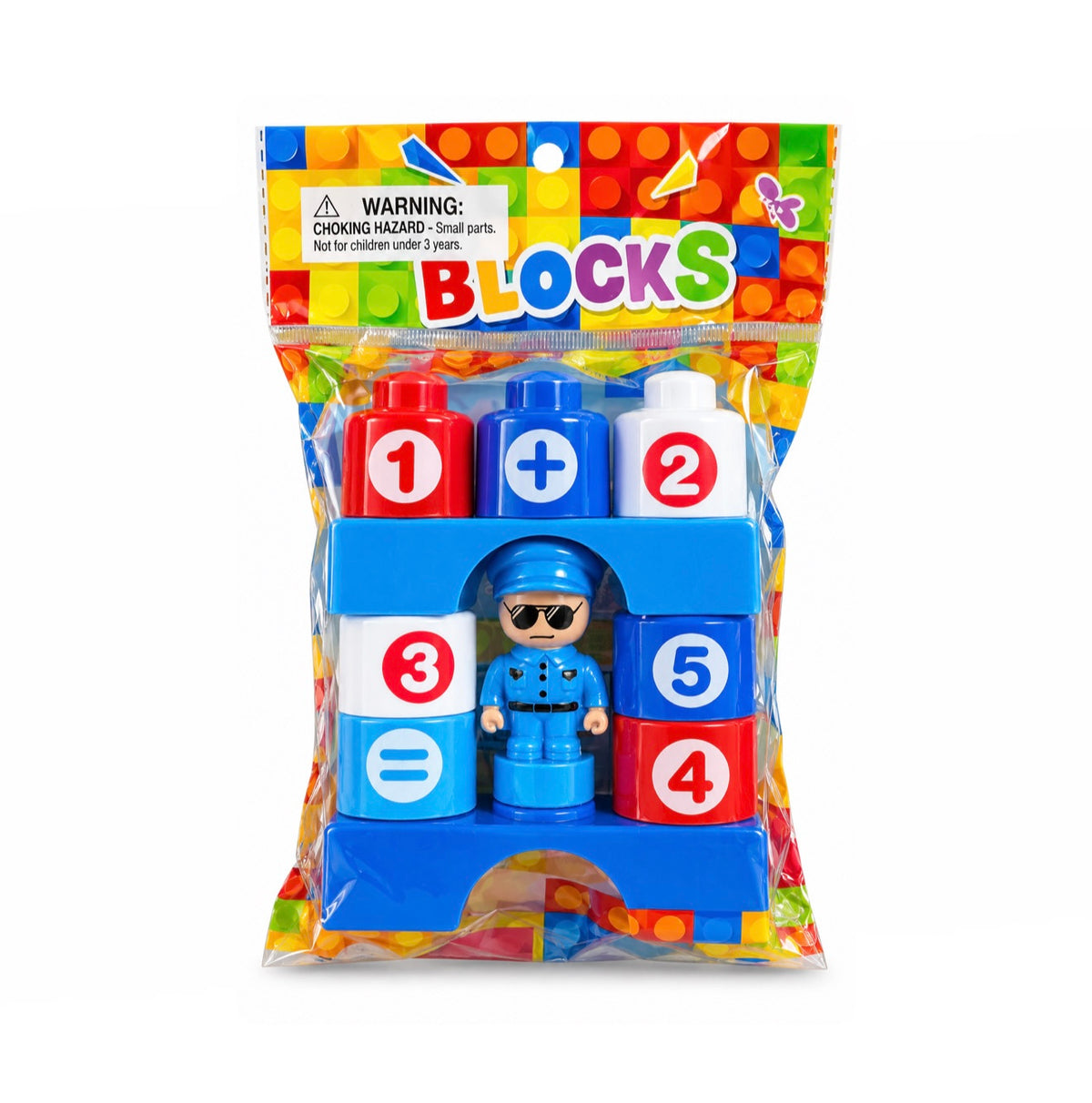 Police Man Kids Colorful Toy Block Set