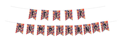 BANDERIN FELIZ CUMPLE AÑOS BALONCESTO