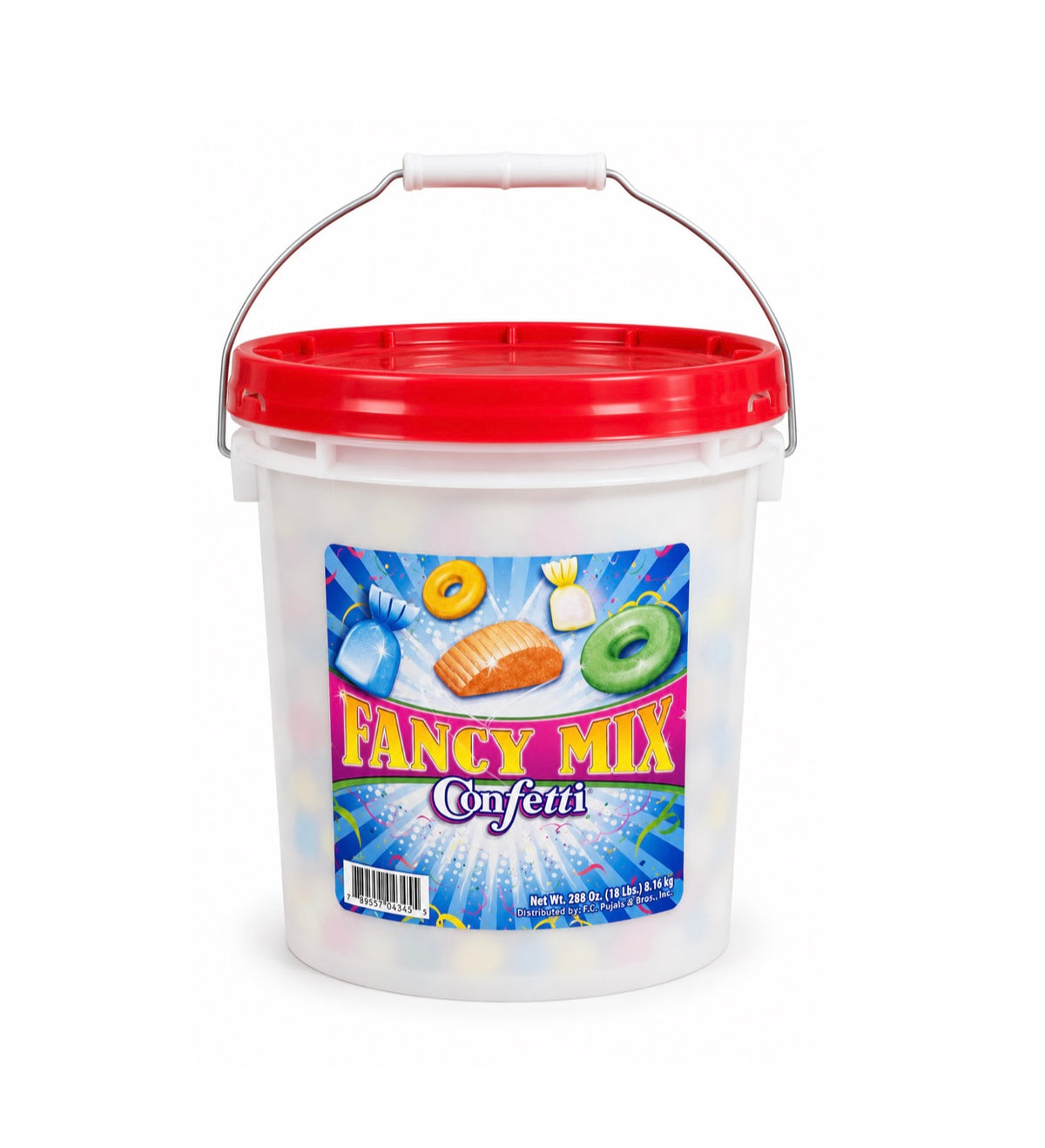 Confetti Fancy Mix Assorted Candy Bucket 18lb
