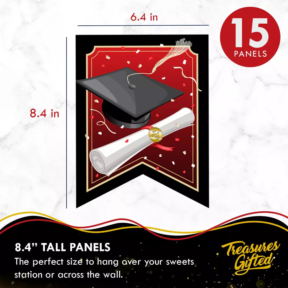 Banner Rojo Graduation Party (x1u)