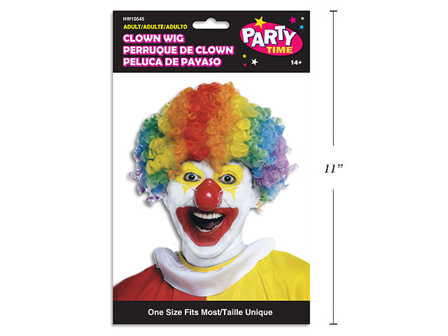 Peluca Payaso Adulto Multicolor