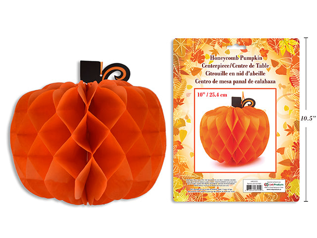 Calabaza 3D Honeycomb con Colgador 10"