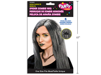 Peluca Mujer Zombie Araña Halloween