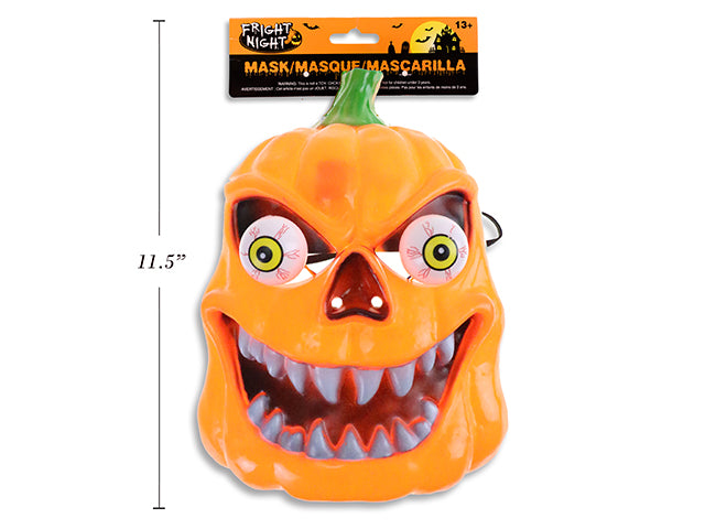 Máscara Jack-o'-Lantern de Halloween (10” x 7.6”) con Ojos Pop-Out