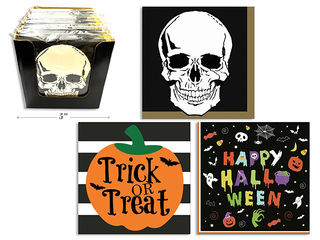 Servilletas Cóctel 5x5" Halloween - 3 Estilos (x20u)
